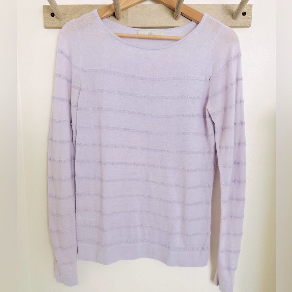 Anne Taylor LOFT Lavender Long Sleeve Size S
